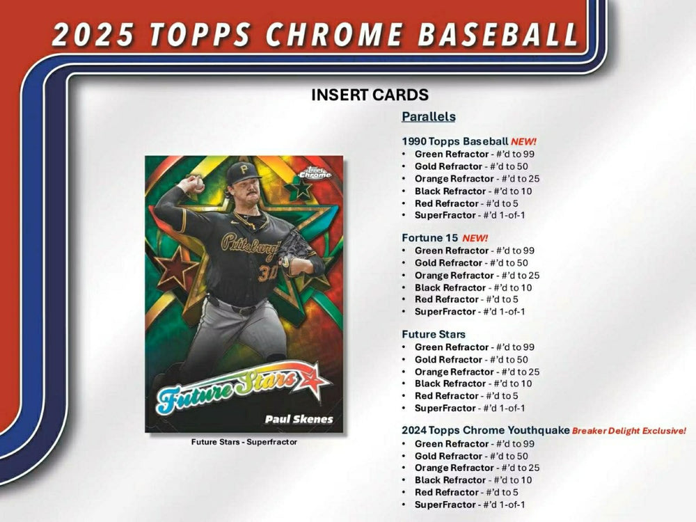 2025 Topps Chrome Baseball MLB Breaker Delight Box - Taass online