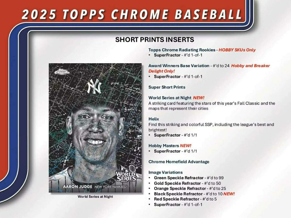 2025 Topps Chrome Baseball MLB Breaker Delight Box - Taass online