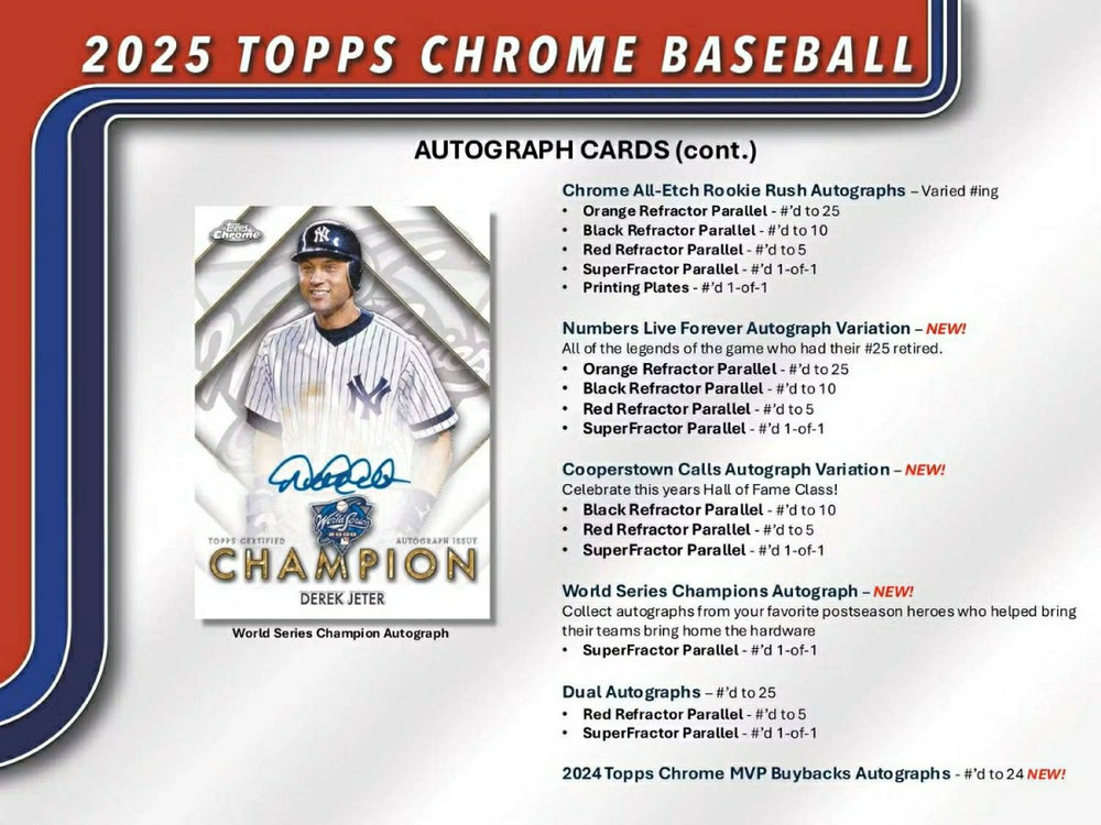 2025 Topps Chrome Baseball MLB Hobby JUMBO Box - Taass sale