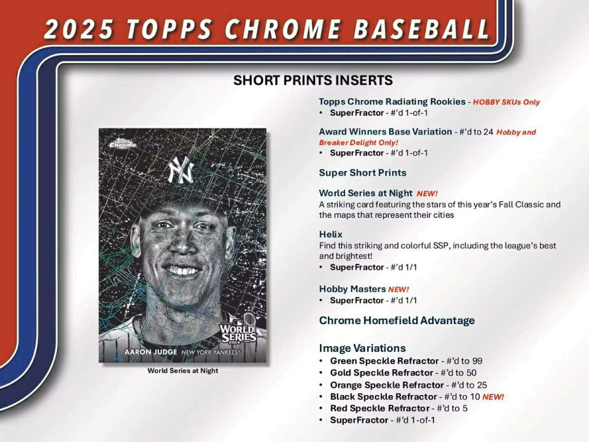 2025 Topps Chrome Baseball MLB Hobby Box - Taass discount