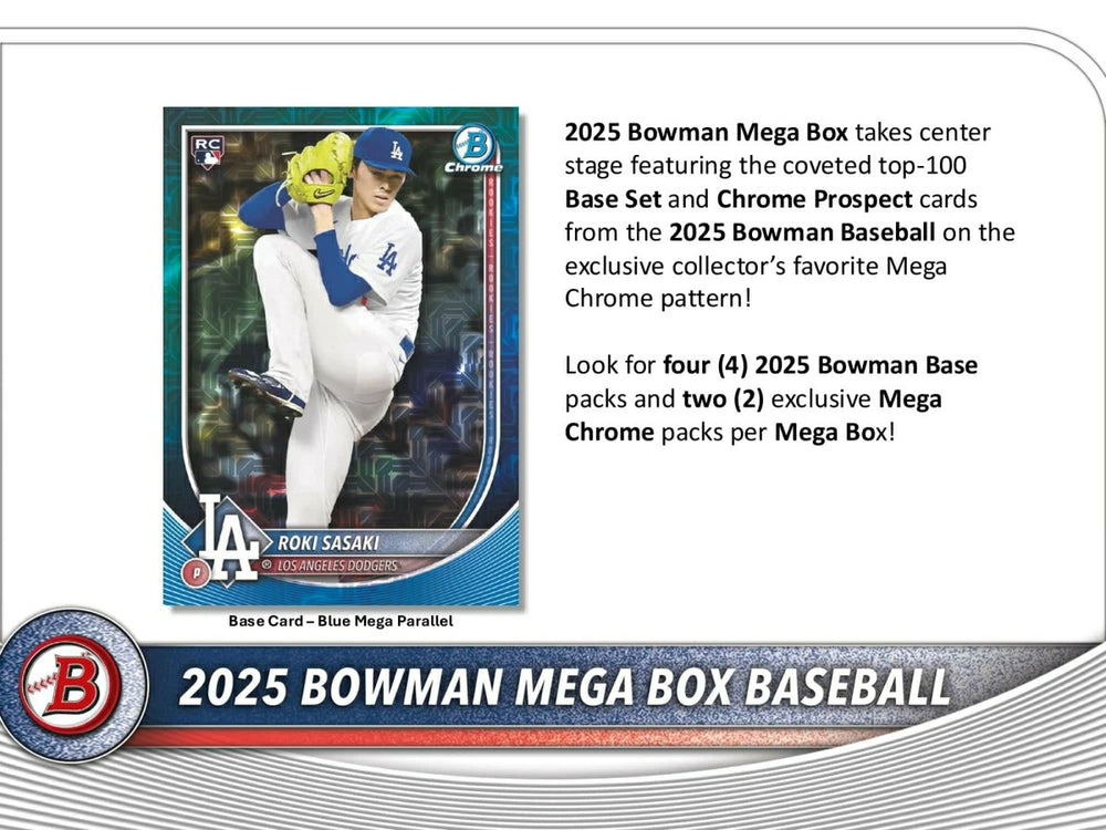 2025 Bowman Baseball MLB Mega Box - Taass sale