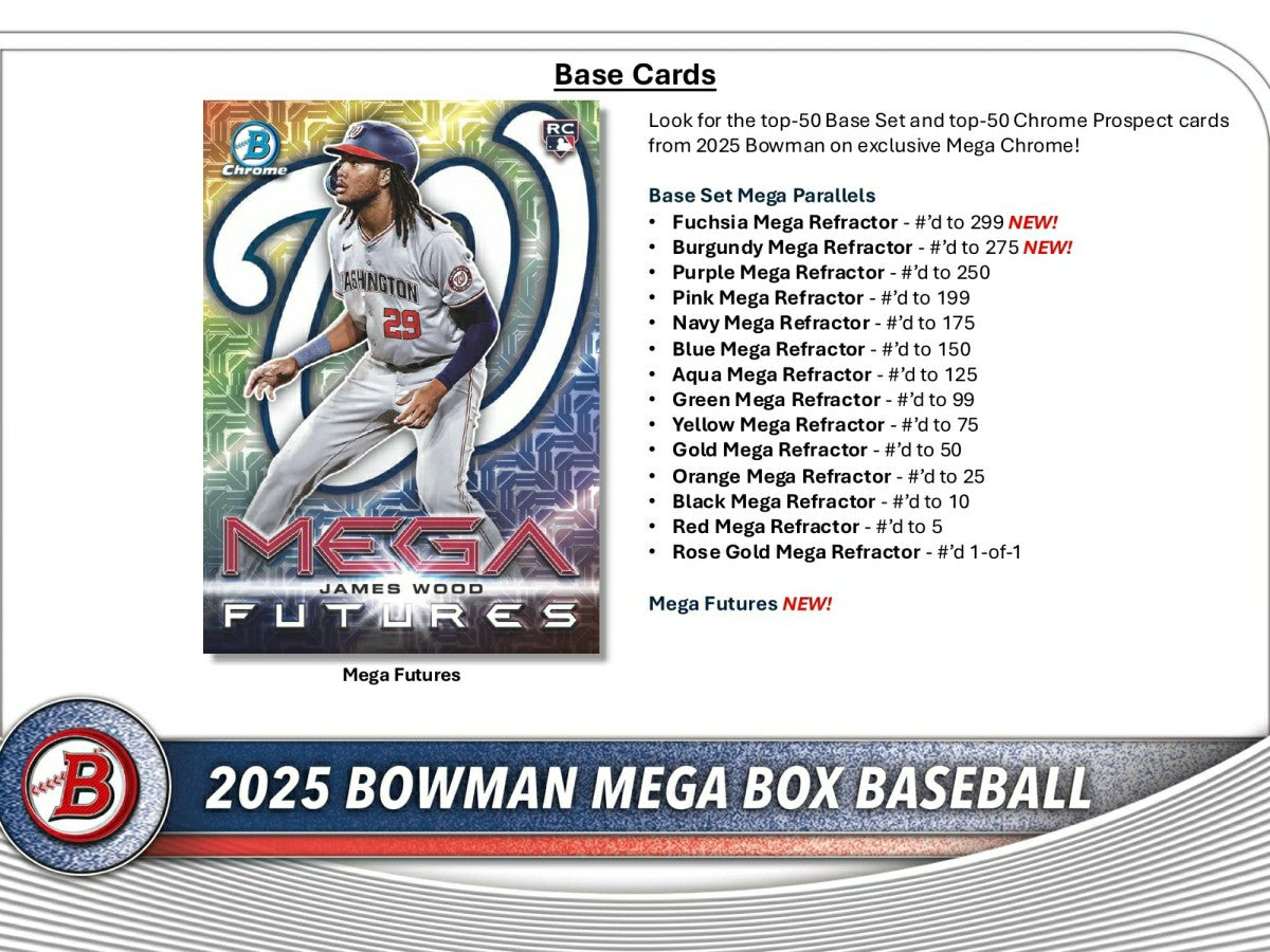 2025 Bowman Baseball MLB Mega Box - Taass sale