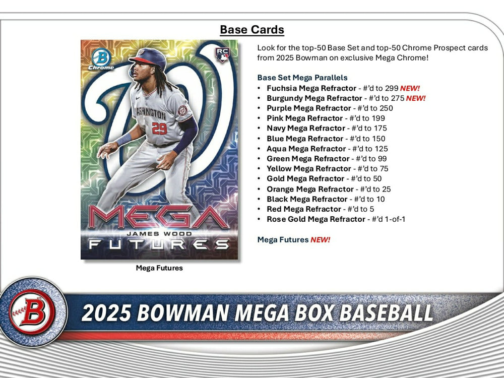 2025 Bowman Baseball MLB Mega Box - Taass sale