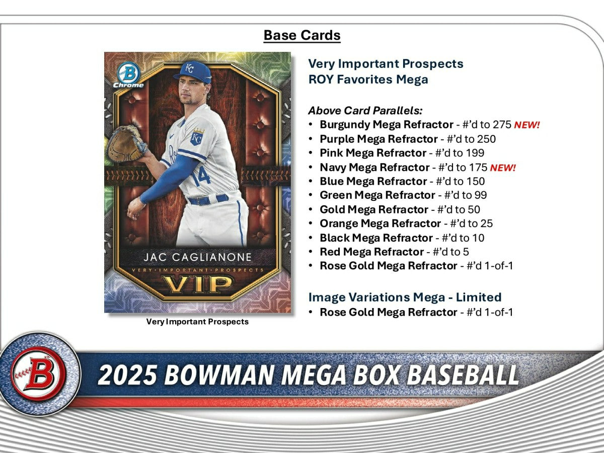 2025 Bowman Baseball MLB Mega Box - Taass sale