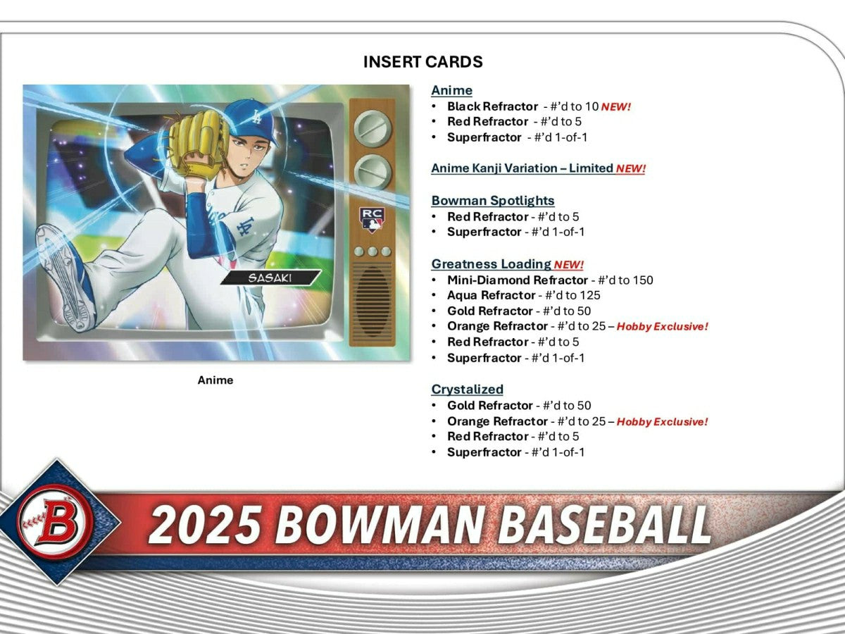 2025 Bowman Baseball MLB Hobby Box - Taass for sale