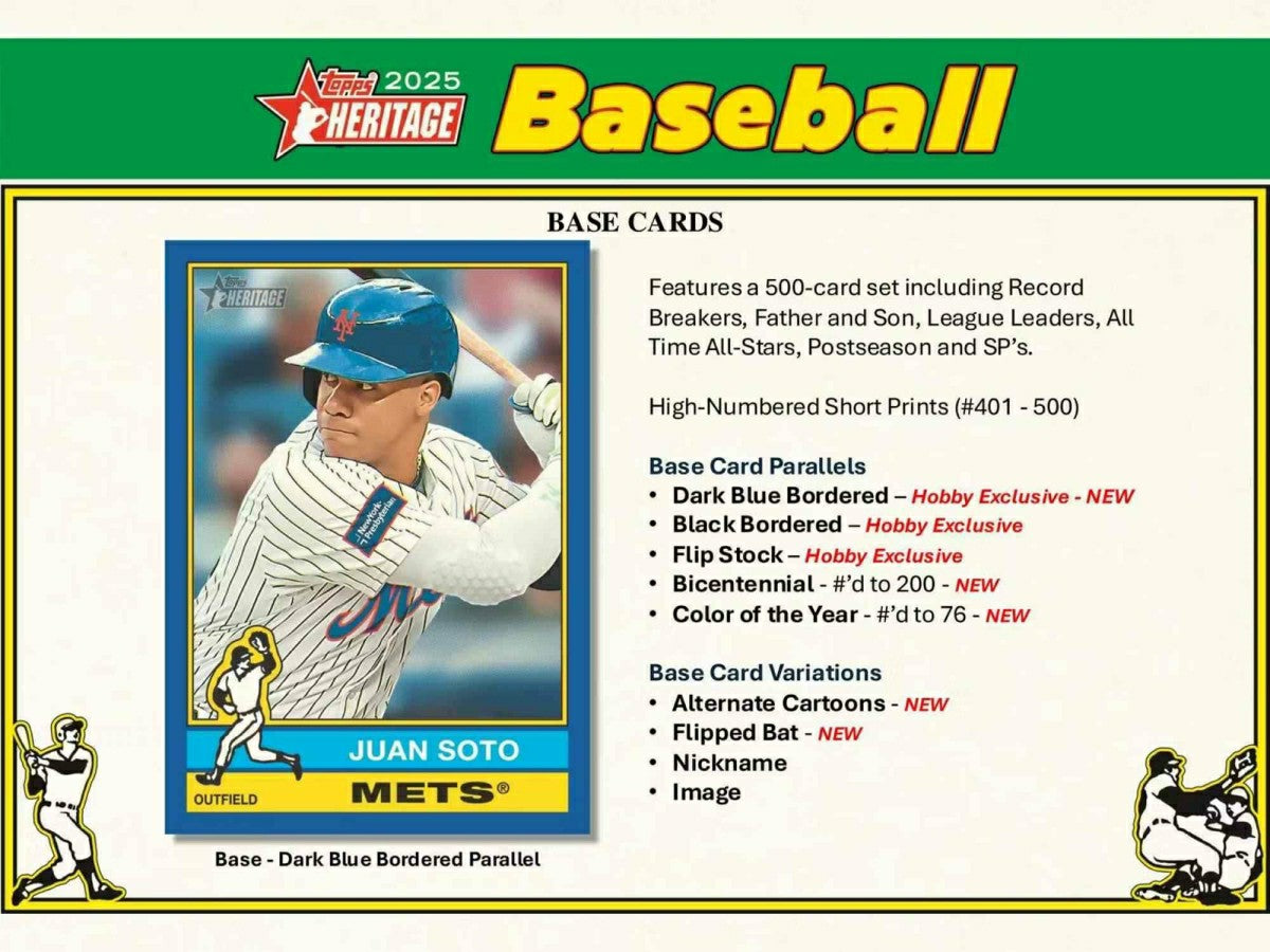 2025 Topps Heritage Baseball MLB Hobby Box - Taass online