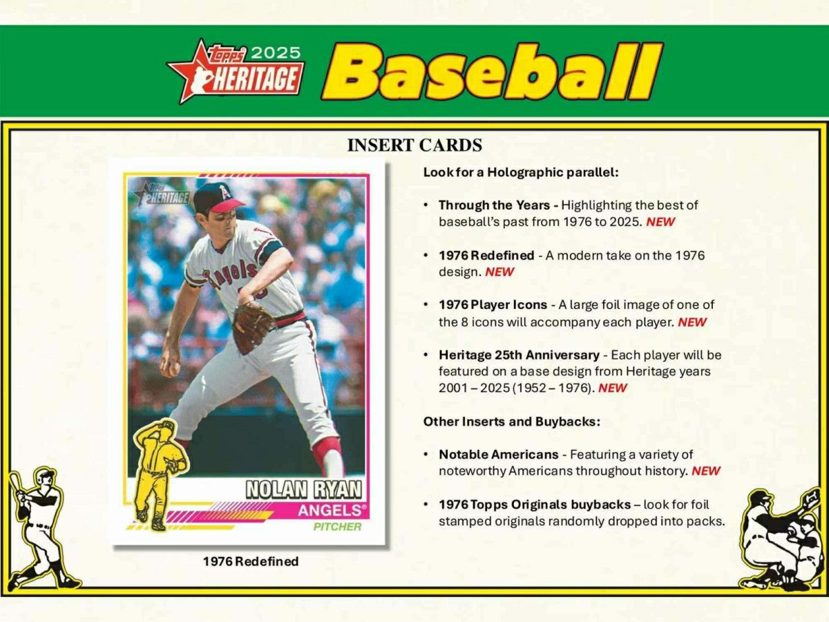 2025 Topps Heritage Baseball MLB Hobby Box - Taass online
