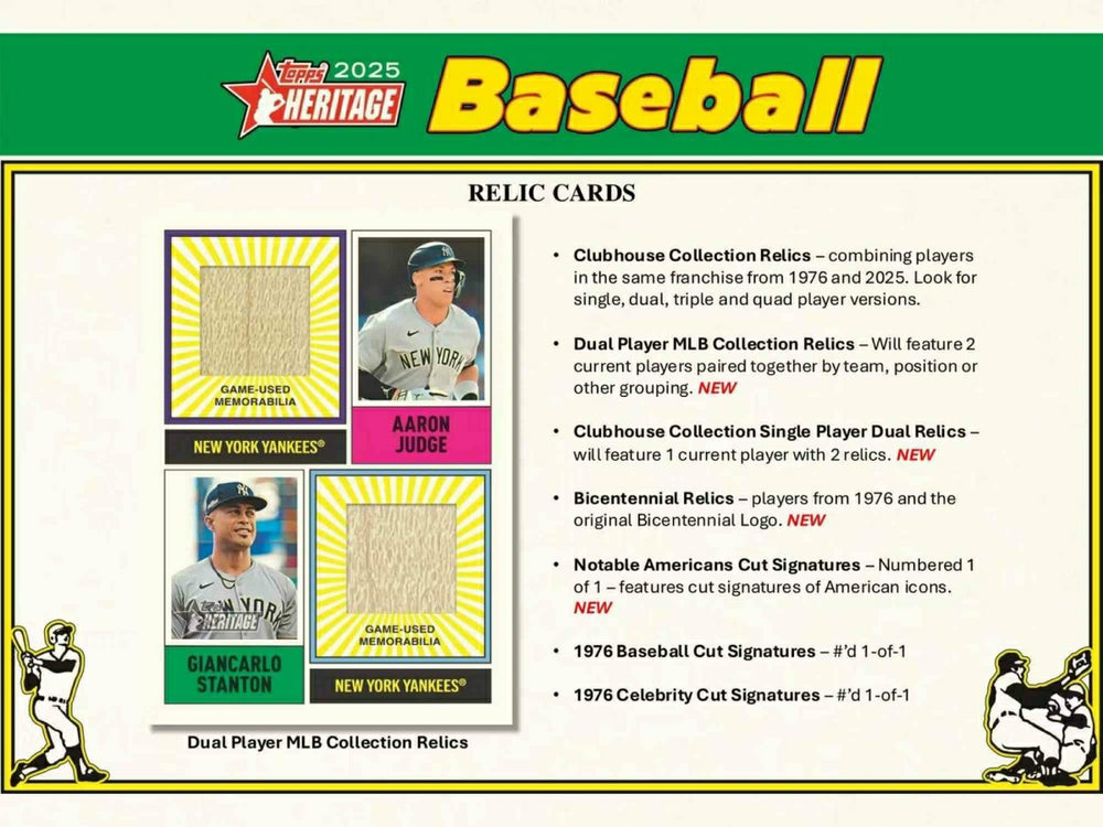 2025 Topps Heritage Baseball MLB Hobby Box - Taass online