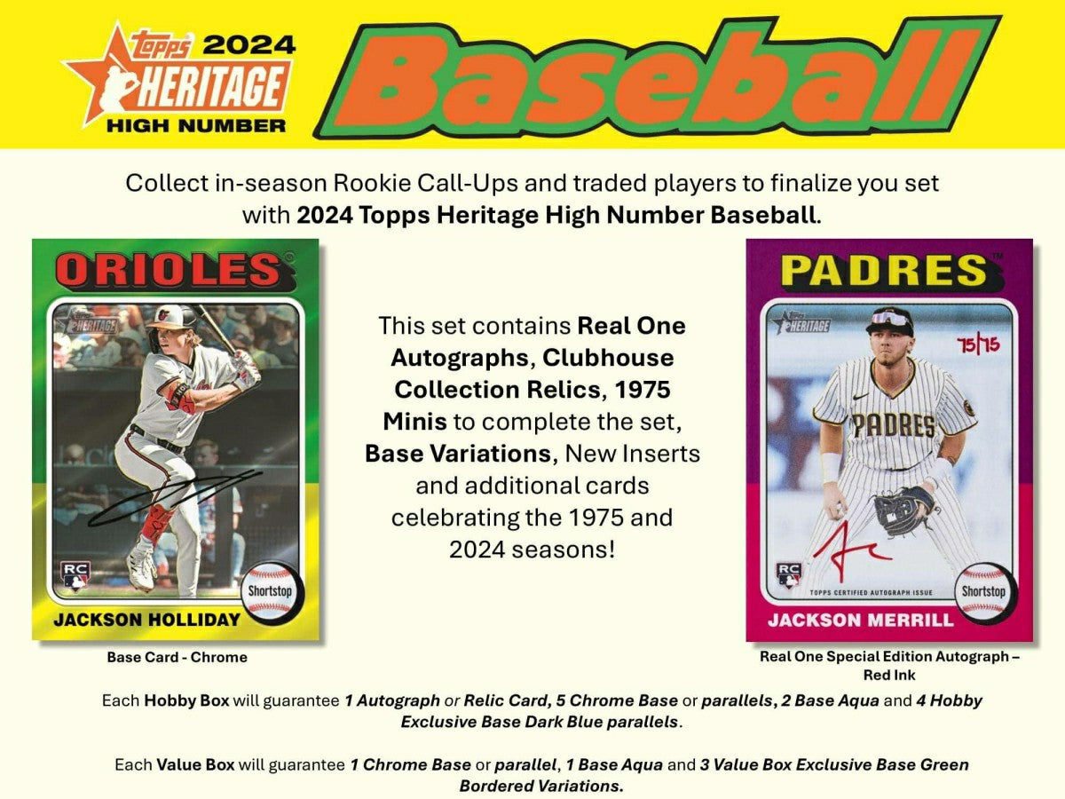 2024 Topps Heritage High Number Baseball MLB Blaster Box - Taass near me