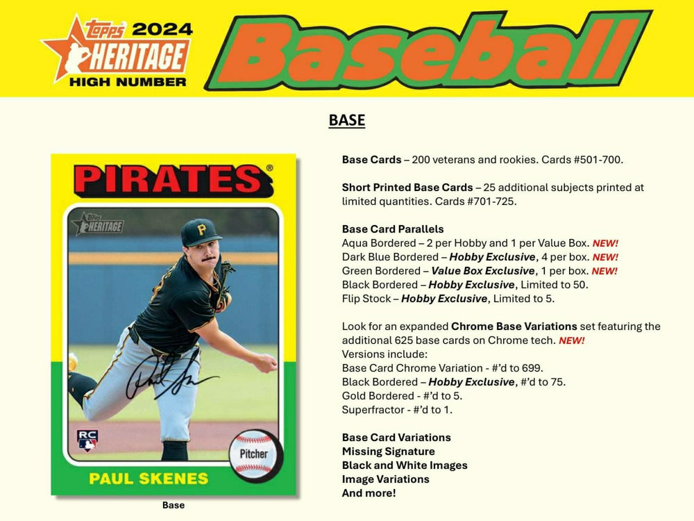 2024 Topps Heritage High Number Baseball MLB Blaster Box - Taass near me