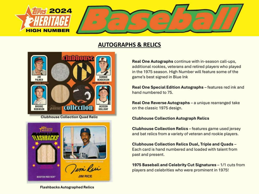 2024 Topps Heritage High Number Baseball MLB Blaster Box - Taass near me