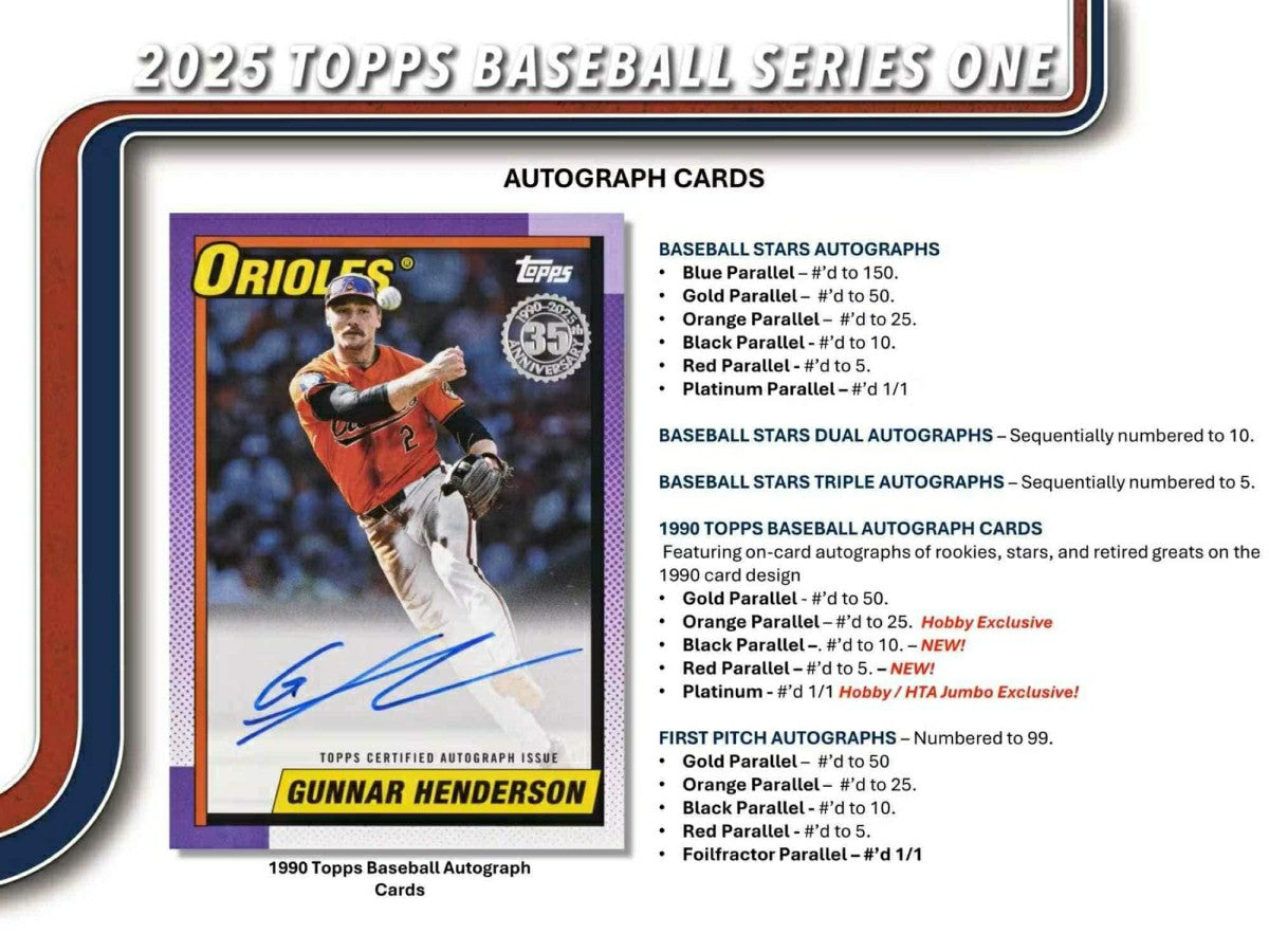 2025 Topps Series 1 Baseball MLB Hobby Box - Taass for sale