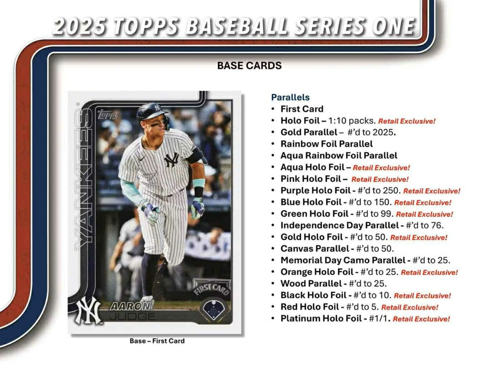 2025 Topps Series 1 Baseball MLB Blaster Box - Taass US