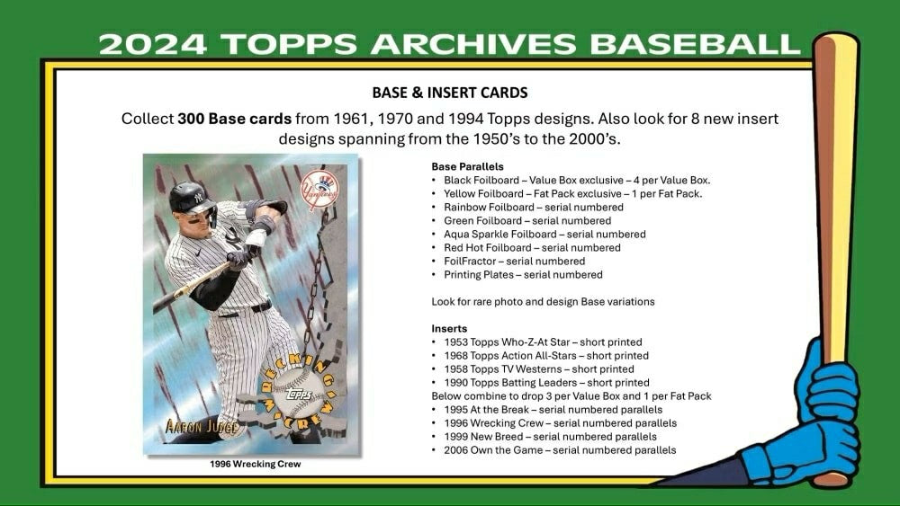 2024 Topps Archives Baseball MLB Blaster Box - Taass online