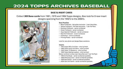 2024 Topps Archives Baseball MLB Blaster Box - Taass online