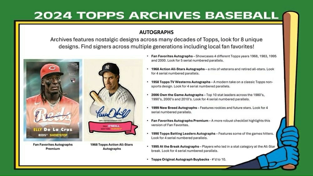 2024 Topps Archives Baseball MLB Blaster Box - Taass online