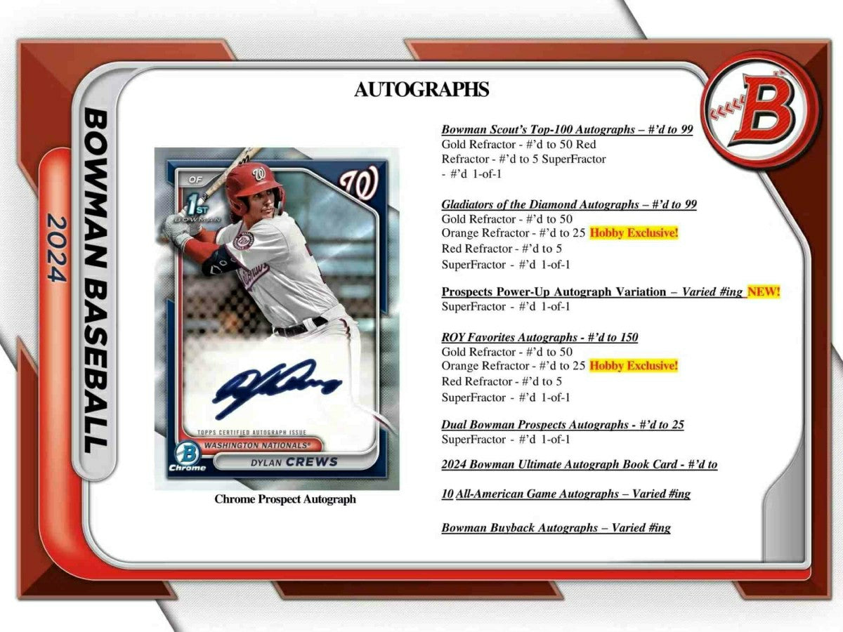 2024 Bowman Baseball MLB Hobby Pack - Taass sale