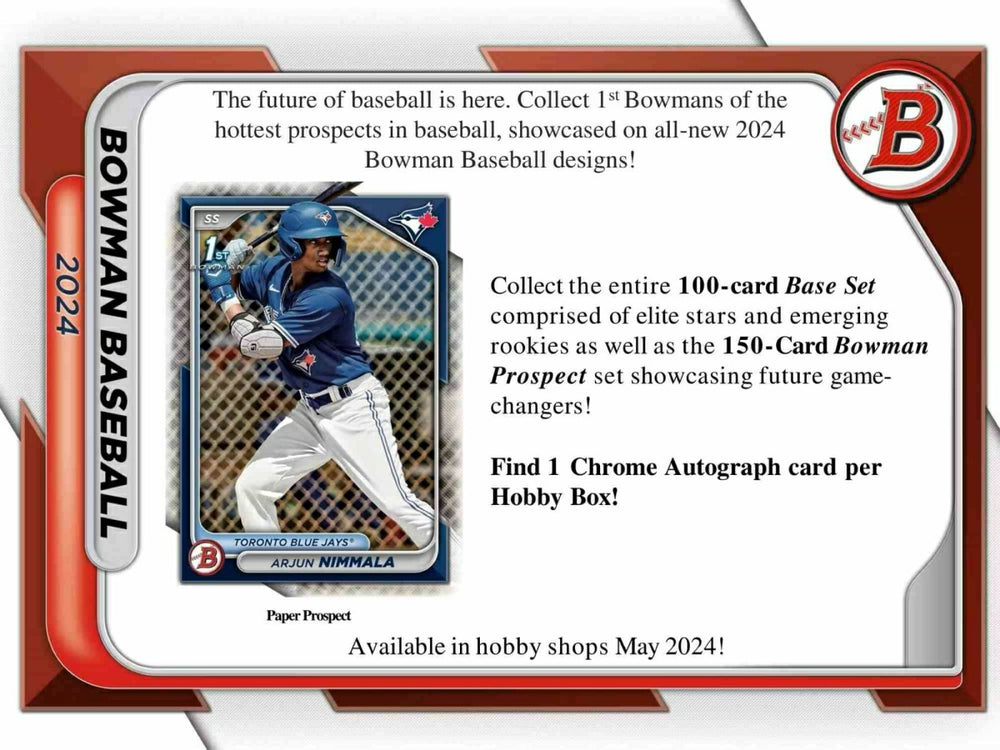 2024 Bowman Baseball MLB Hobby Jumbo Box - Taass discount