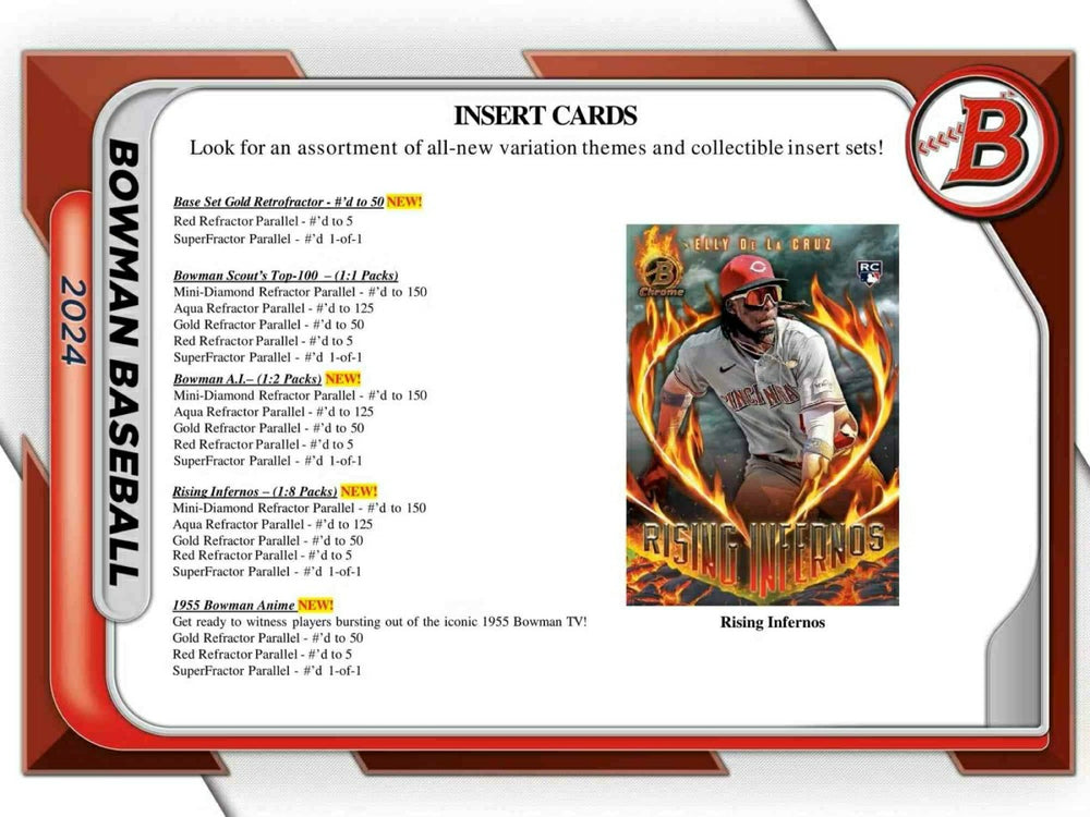 2024 Bowman Baseball MLB Hobby Jumbo Box - Taass discount