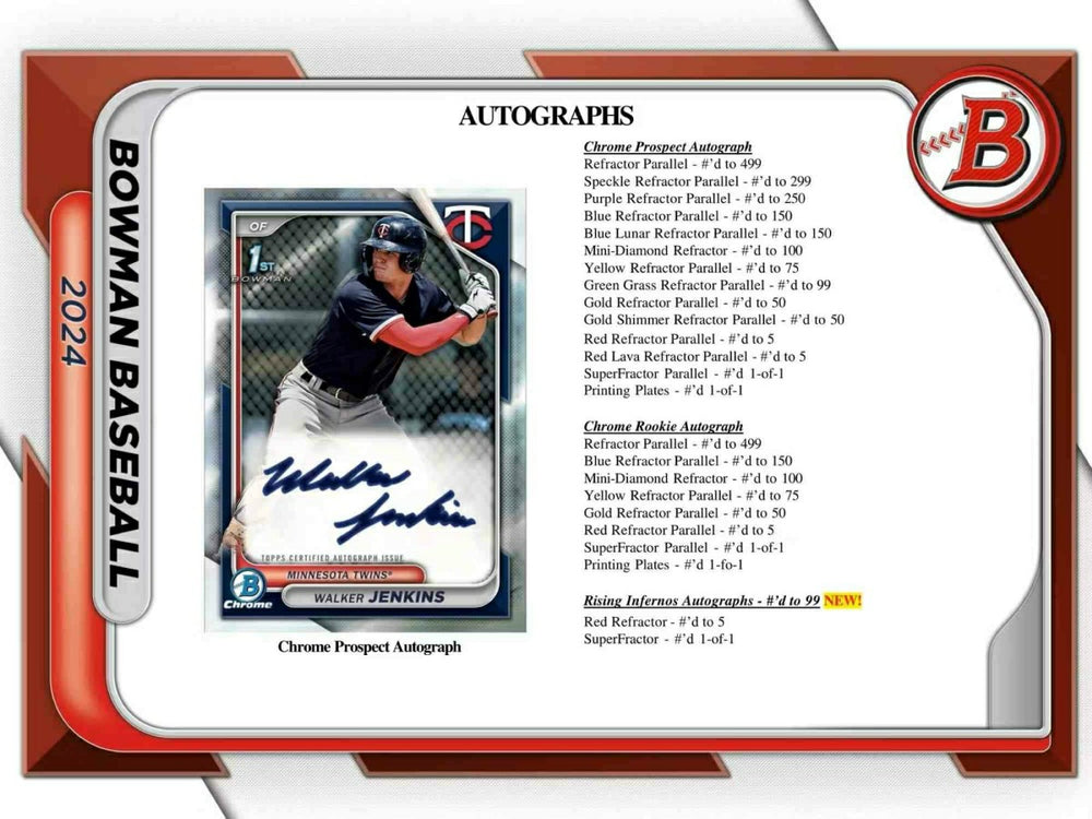 2024 Bowman Baseball MLB Hobby Jumbo Box - Taass discount