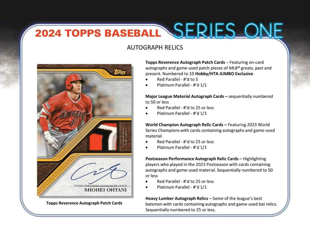 2024 Topps Series 1 Baseball MLB Hobby Box - Taass online