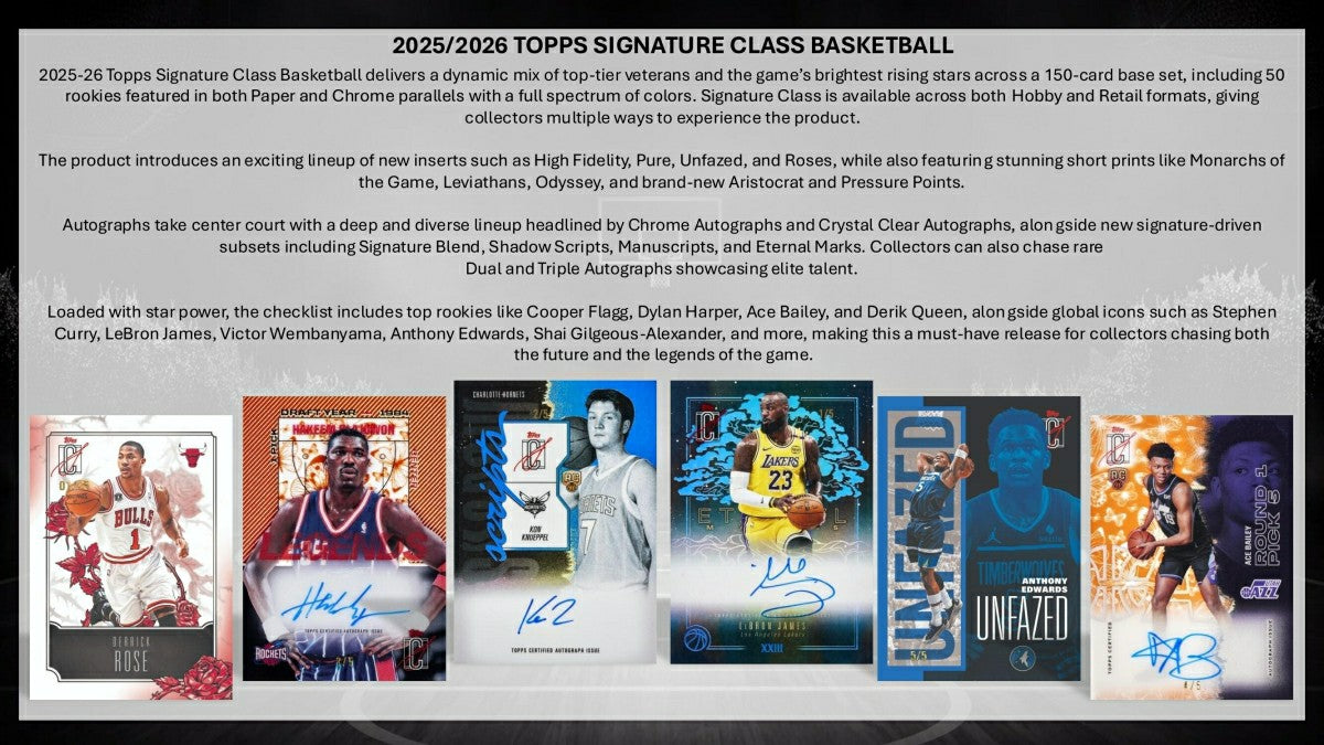 2025/26 Topps Signature Class Basketball NBA Mega Box - Taass for sale
