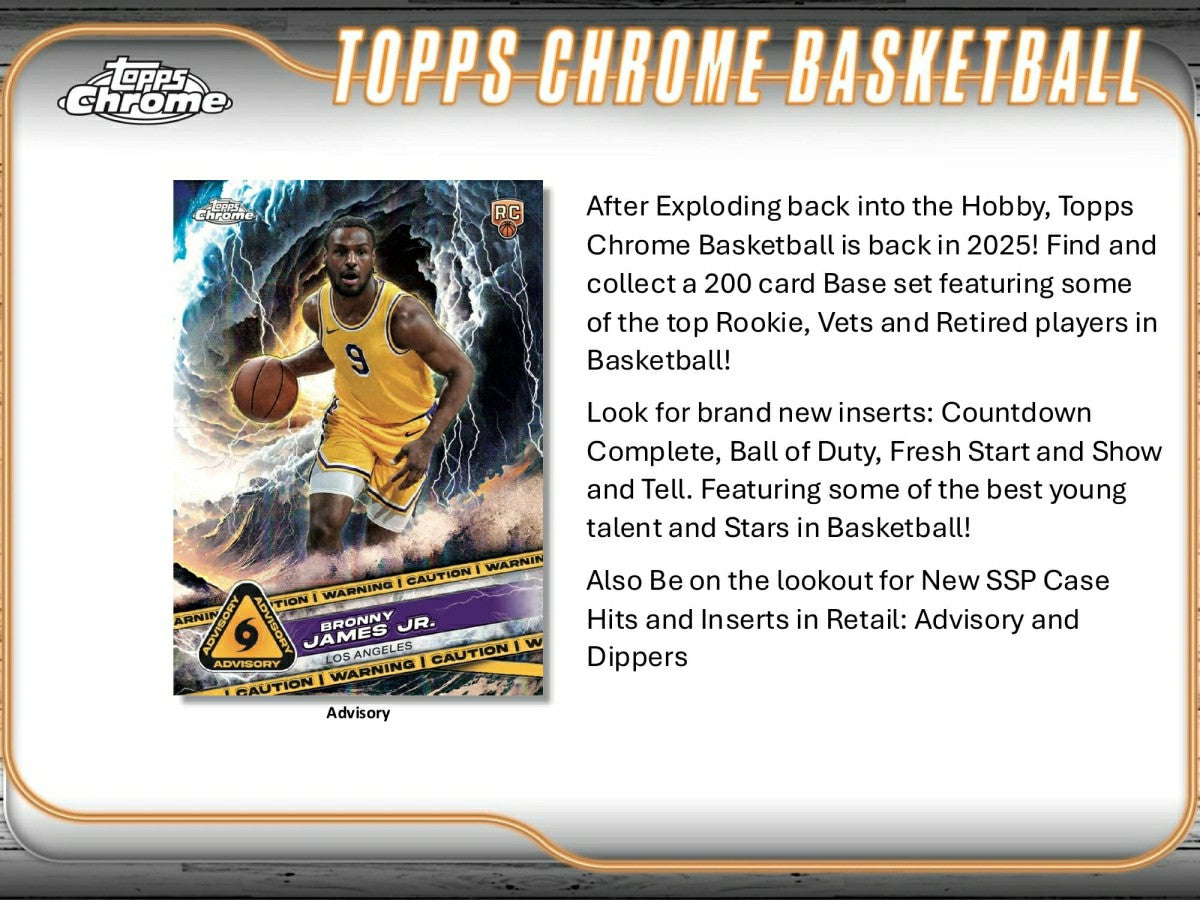 2024/25 Topps Chrome Basketball Blaster Box - Taass for sale