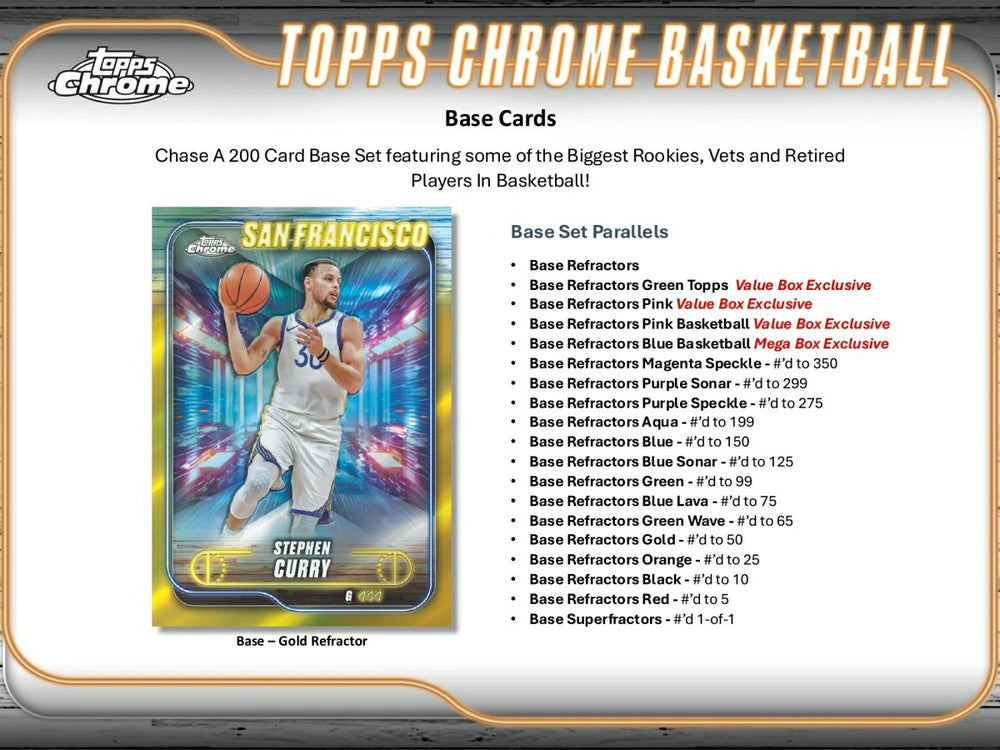 2024/25 Topps Chrome Basketball Blaster Box - Taass for sale
