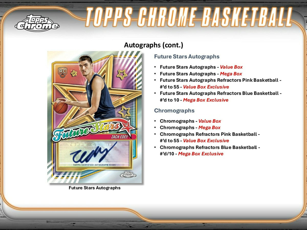 2024/25 Topps Chrome Basketball Blaster Box - Taass for sale