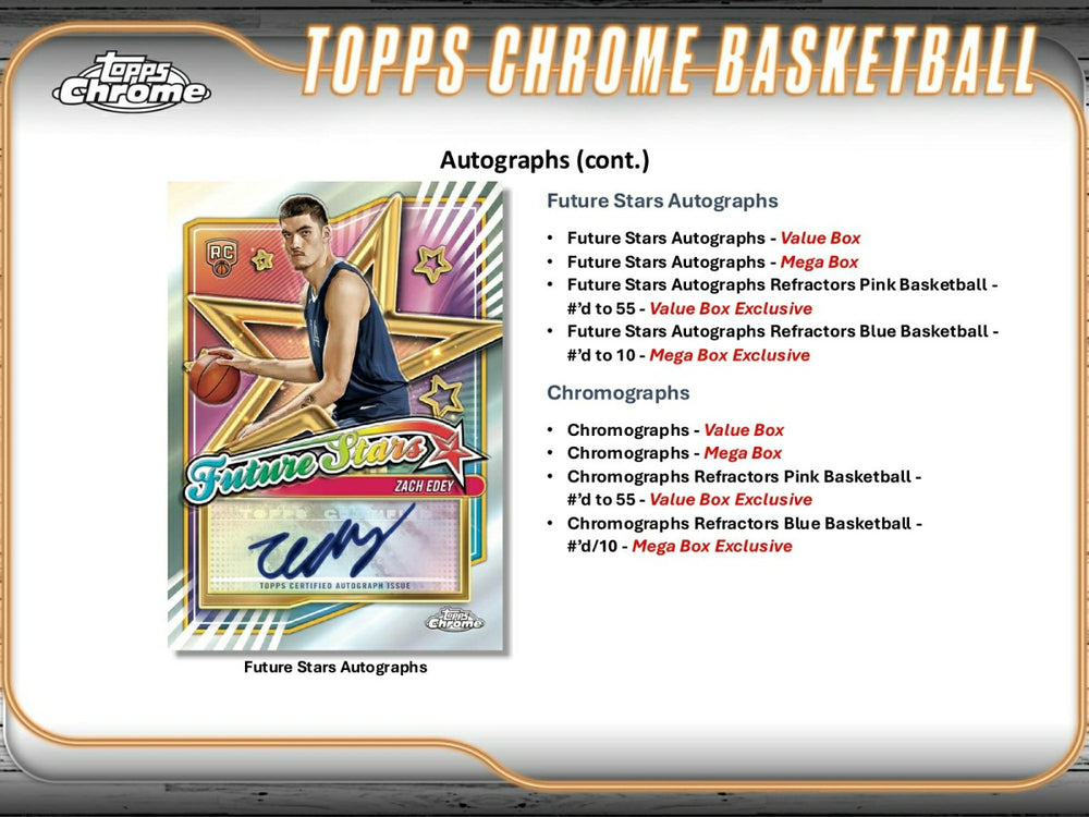 2024/25 Topps Chrome Basketball Blaster Box - Taass for sale