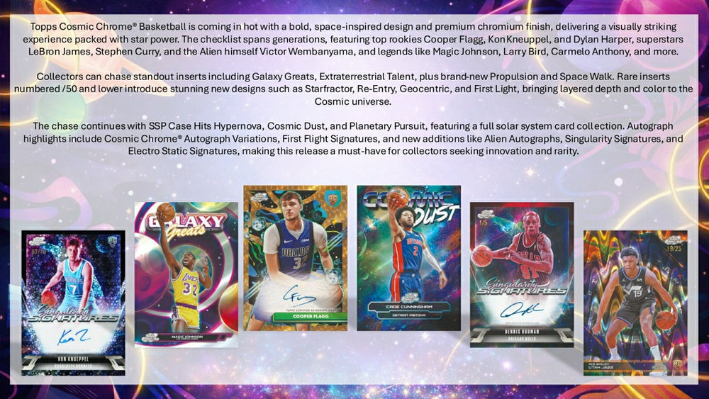 2025/26 Topps Cosmic Chrome NBA Basketball Hobby Pack - Taass US