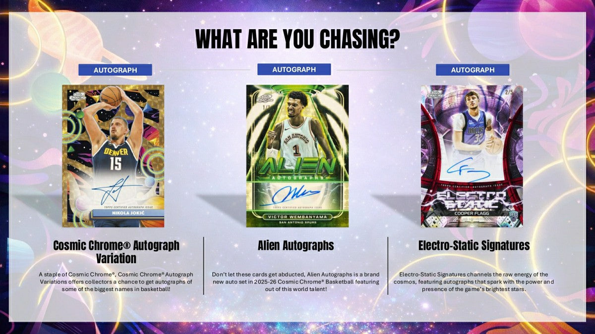 2025/26 Topps Cosmic Chrome NBA Basketball Hobby Pack - Taass US