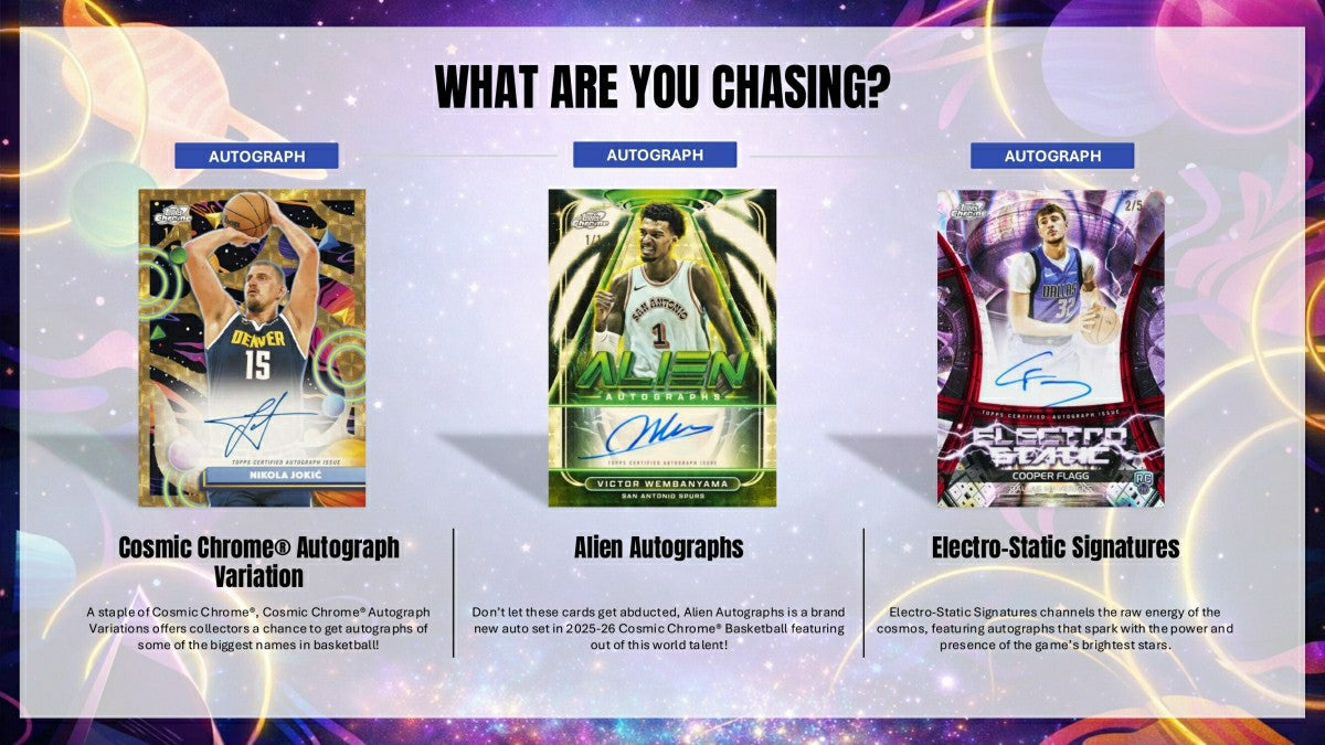 2025/26 Topps Cosmic Chrome NBA Basketball Hobby Box - Taass online