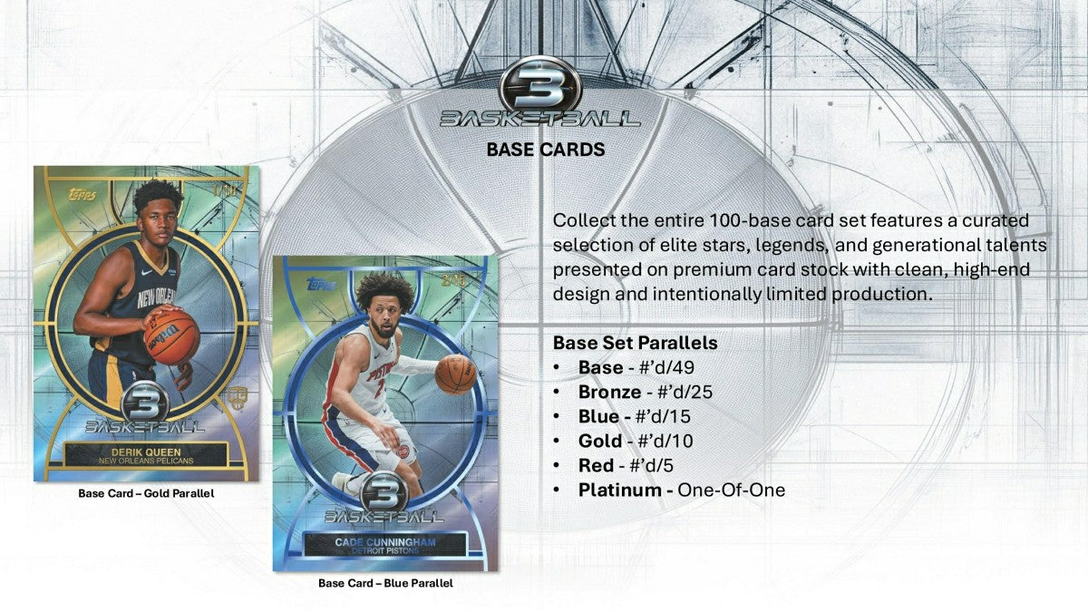 2025/26 Topps Three Basketball NBA Hobby Box - Taass US