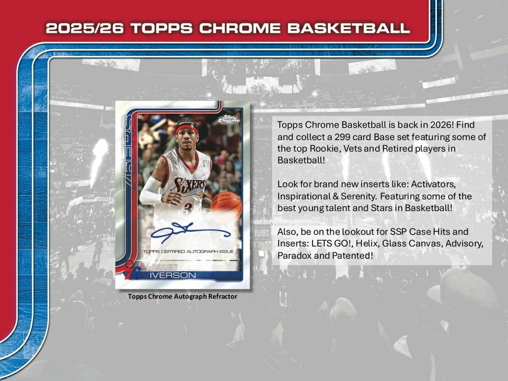 2025/26 Topps Chrome NBA Basketball Mega Box - Taass sale