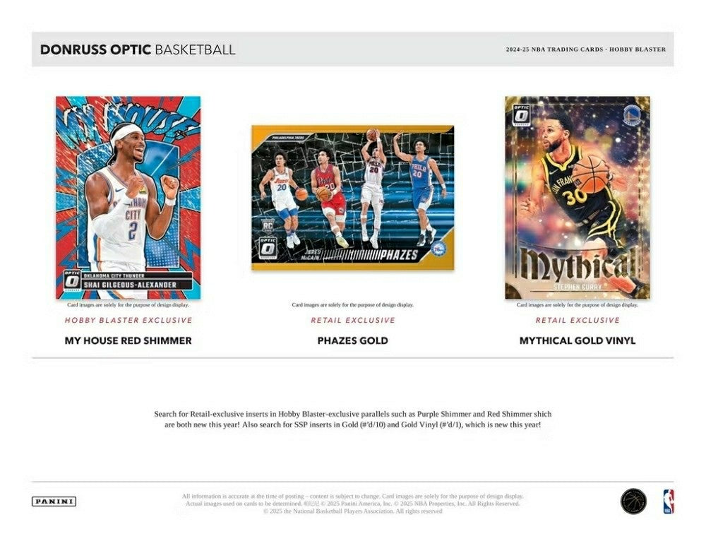 2024/25 Panini Donruss Optic Basketball NBA Retail Box - Taass near me