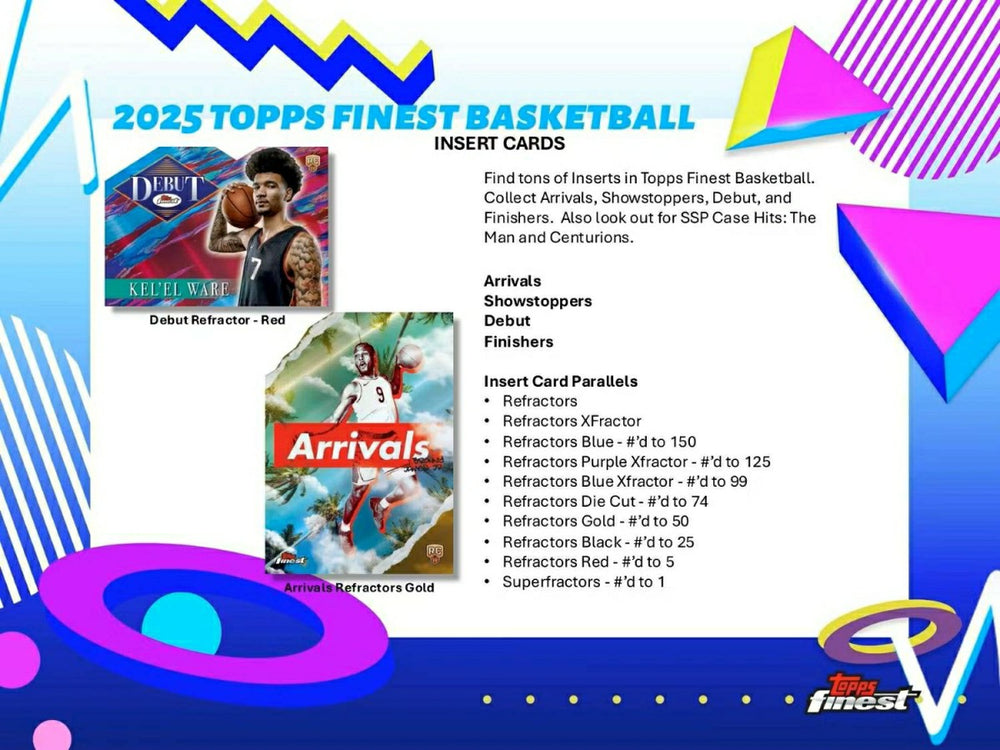 2024/25 Topps Finest Basketball Hobby Box - Taass near me