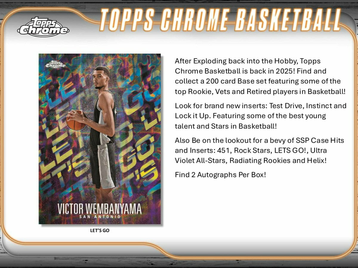 2024/25 Topps Chrome Basketball Hobby Box - Taass near me