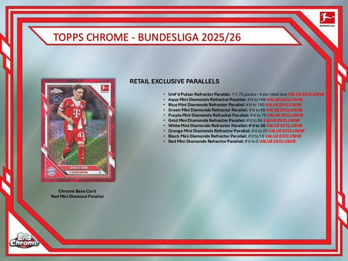 2025/26 Topps Chrome Bundesliga Football Blaster Box - Taass sale