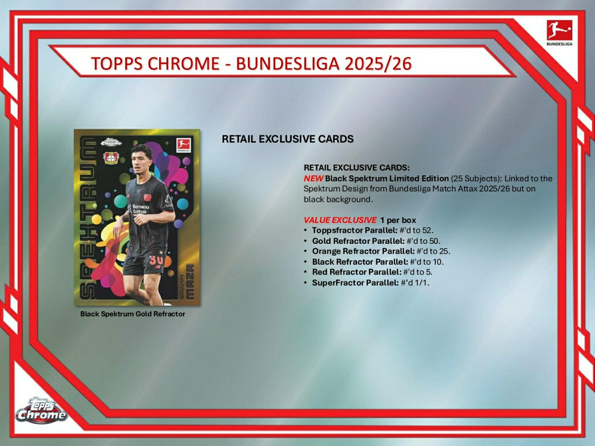 2025/26 Topps Chrome Bundesliga Football Blaster Box - Taass sale