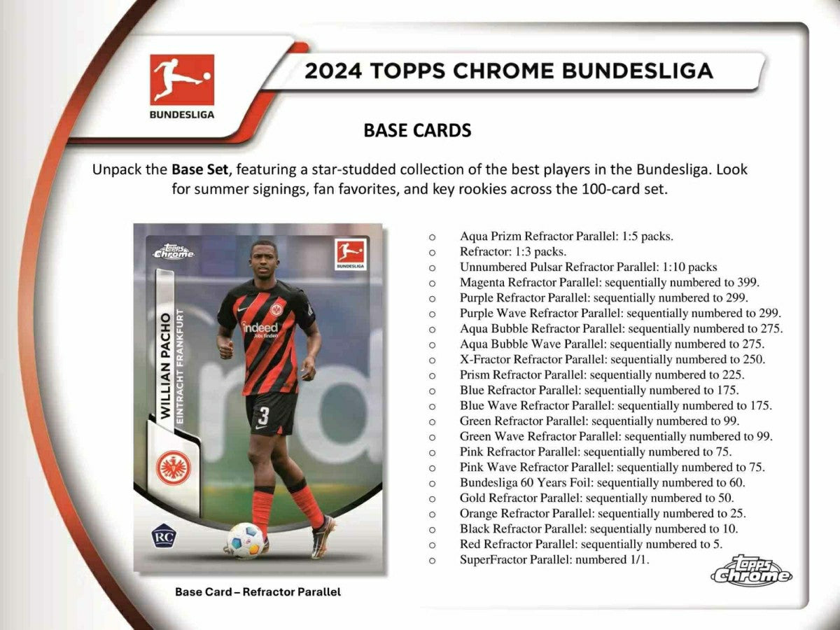 2023/24 Topps Chrome Bundesliga Soccer Hobby Box - Taass for sale