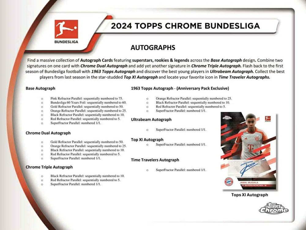 2023/24 Topps Chrome Bundesliga Soccer Hobby Box - Taass for sale