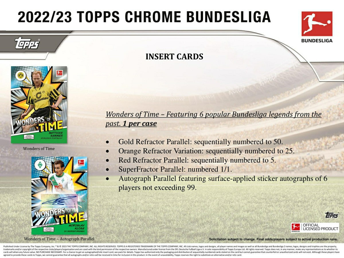 2022/23 Topps Chrome Bundesliga Soccer Hobby Box - Taass online