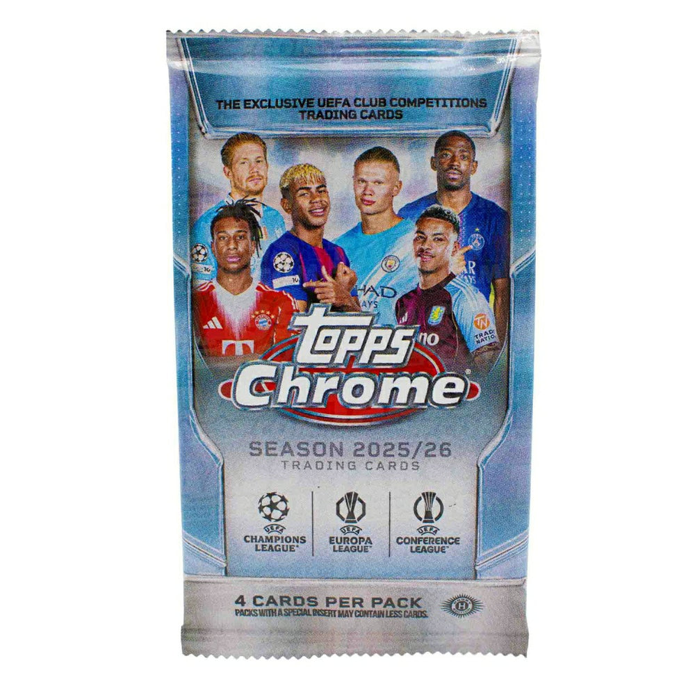 2025/26 Topps Chrome UEFA Club Competitions Football Hobby Pack - Taass US