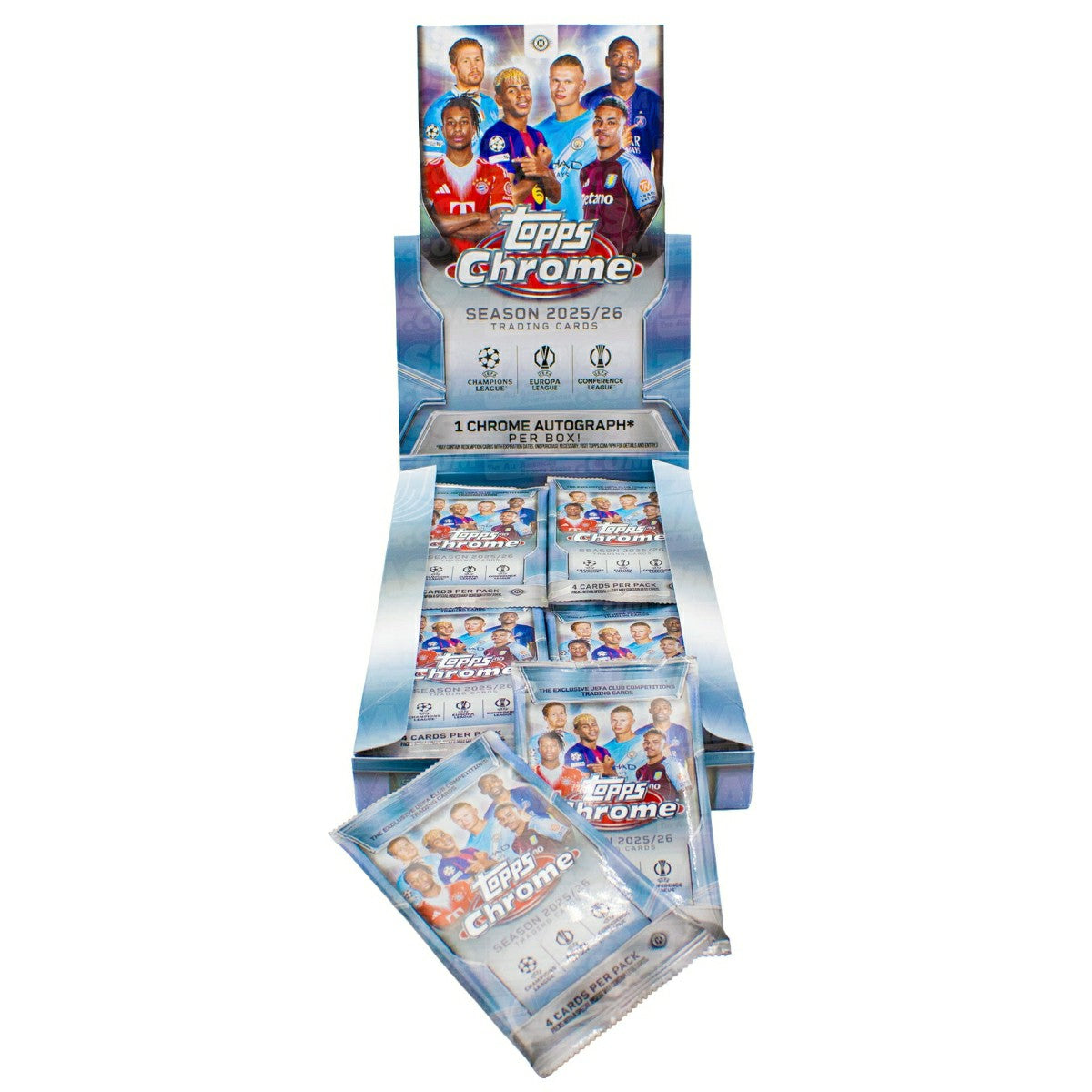 2025/26 Topps Chrome UEFA Club Competitions Football Hobby Pack - Taass US