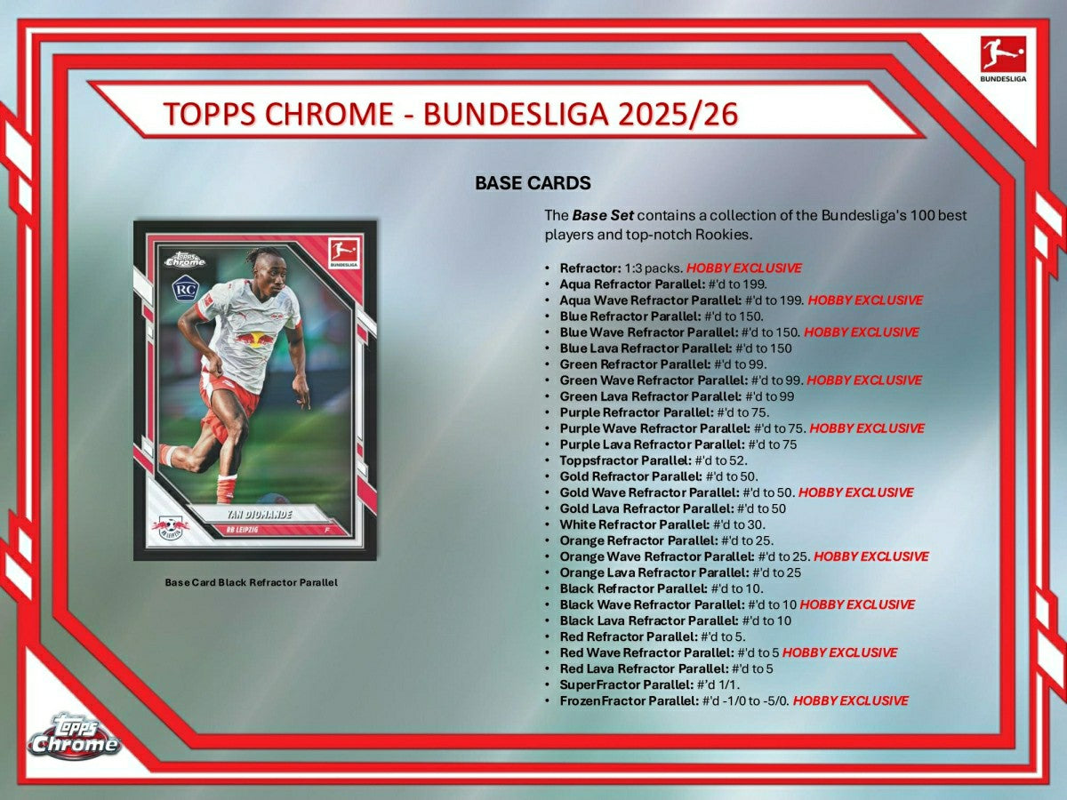2025/26 Topps Chrome Bundesliga Football Hobby Box - Taass discount