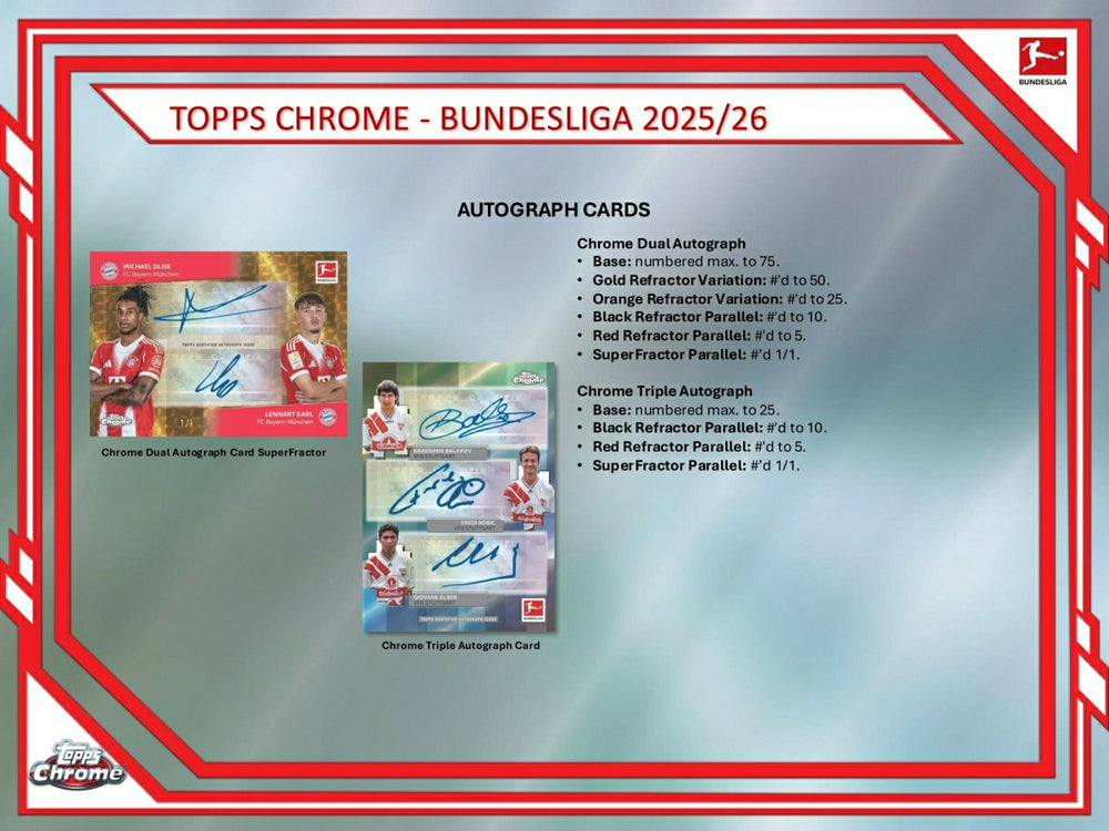 2025/26 Topps Chrome Bundesliga Football Hobby Box - Taass discount