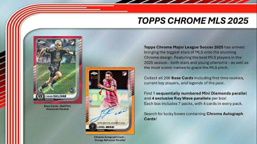 2025 Topps Chrome MLS Soccer Blaster Box - Taass US
