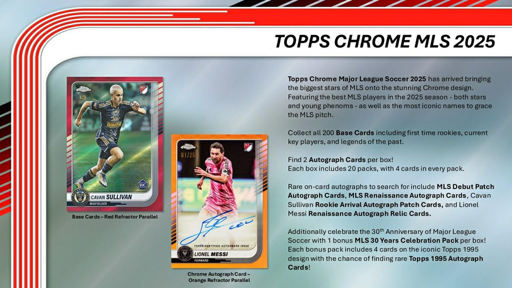 2025 Topps Chrome MLS Soccer Hobby Box - Taass sale