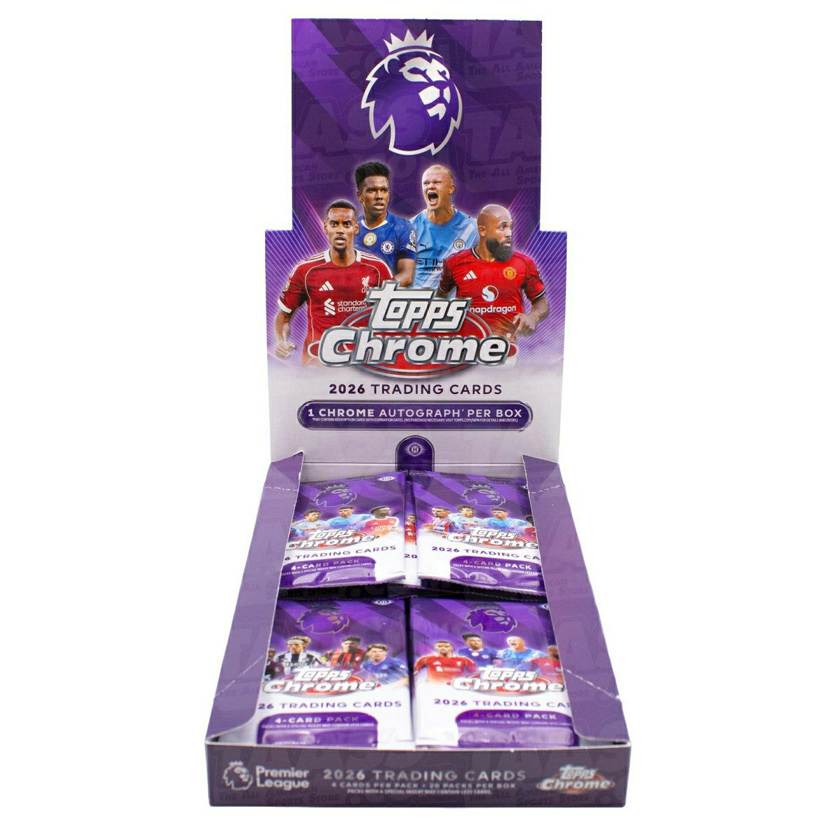 2025/26 Topps Chrome Premier League Soccer EPL Hobby Pack - Taass for sale